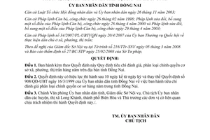 Quyết định 35/2008/QĐ-UBND tiêu chí đánh giá phân loại chính quyền cơ sở Đồng Nai