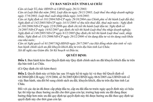 Quyết định 12/2008/QĐ-UBND chính sách ưu đãi khuyến khích đầu tư trên địa bàn tỉnh Lai Châu