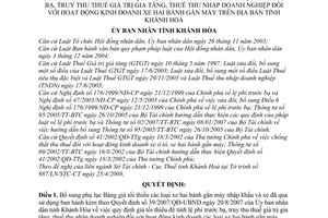 Quyết định 24/2008/QĐ-UBND điều chỉnh Quyết định 39/2007/QĐ-UBND