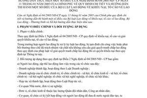 Thông tư 06/2008/TT-BLĐTBXH quy định chi tiết hướng dẫn Bộ Luật lao động khiếu nại tố cáo
