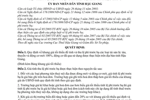 Quyết định 29/2008/QĐ-UBND khung giá tối thiểu tính lệ phí trước bạ phương tiện thuỷ nội địa
