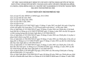 Quyết định 23/2008/QĐ-UBND Quy định cấp Giấy chứng nhận quyền sử dụng đất cùng với quyền sở hữu tài sản gắn liền với đất