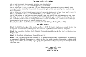 Quyết định 35/2008/QĐ-UBND chế độ chi tiêu đón tiếp khách nước ngoài