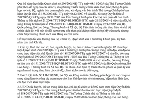 Chỉ thị 11/2008/CT-UBND thực hiện quyết định 188/2007/QĐ-TTg Bình Phước