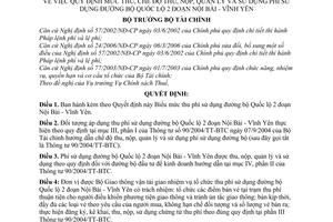 Quyết định 24/2008/QĐ-BTC quy định mức thu, chế độ thu, nộp, quản lý và sử dụng phí sử dụng đường bộ Quốc lộ 2 đoạn Nội Bài - Vĩnh Yên