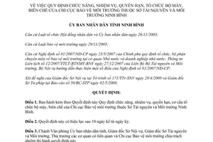 Quyết định 947/2008/QĐ-UBND tổ chức Chi cục Bảo vệ môi trường Ninh Bình