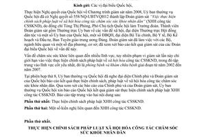 Báo cáo 118/BC-UBTVQH12  kết quả giám sát thực hiện chính sách pháp luật xã hội hóa chăm sóc sức khỏe nhân dân