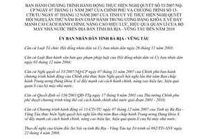 Quyết định 27/2008/QĐ-UBND đẩy mạnh cải cách hành chính Bà Rịa Vũng Tàu