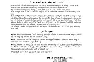 Quyết định 18/2008/QĐ-UBND diện tích tối thiểu được phép tách thửa từng loại đất trên địa bàn tỉnh Tiền Giang
