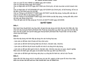 Quyết định 16/2008/QĐ-UBND Quy định giá nhà xây dựng mới trên địa bàn tỉnh Đắk Lắk