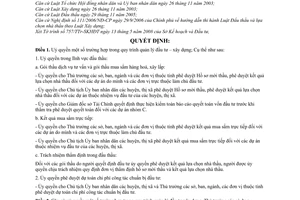 Quyết định 1476/QĐ-UBND ủy quyền trong quy trình quản lý đầu tư  xây dựng