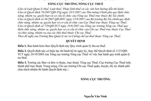 Quyết định 477/QĐ-TCT  quy trình quản lý thu nợ thuế