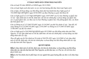 Nghị quyết 08/2008/NQ-HĐND quy định chế độ định mức chi tiêu tài chính phục vụ