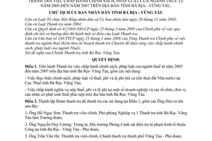 Quyết định 1662/QĐ-UBND thanh tra việc chấp hành chính sách, pháp luật của ngành thuế từ năm 2005 đến năm 2007 trên địa bàn tỉnh Bà Rịa- Vũng Tàu