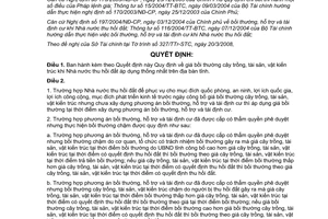 Quyết định 19/2008/QĐ-UBND quy định giá bồi thường cây trồng, tài sản, vật kiến trúc khi nhà nước thu hồi đất trên địa bàn tỉnh Đắk Lắk