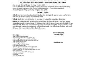 Quyết định 54/2008/QĐ-BLĐTBXH Quy chế đánh giá kết quả rèn luyện của học sinh, sinh viên hệ chính quy trong các cơ sở dạy nghề