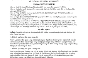 Quyết định 23/2008/QĐ-UBND chế độ, tiêu chuẩn lực lượng dân quân