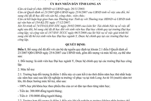 Quyết định 19/2008/QĐ-UBND bổ sung chế độ hỗ trợ sinh viên học đại học ngành y, dược hệ chính quy tại các trường đại học công lập