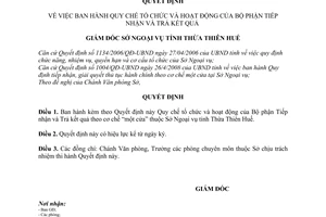 Quyết định 522/QĐ-SNgV Quy chế tổ chức và hoạt động