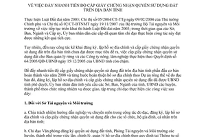 Chỉ thị 06/2008/CT-UBND cấp giấy chứng nhận quyền sử dụng đất Đắk Lắk