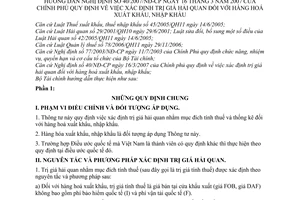 Thông tư 40/2008/TT-BTC xác định trị giá hải quan hàng hoá xuất nhập khẩ hướng dẫn Nghị định 40/2007/NĐ-CP