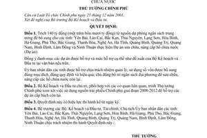 Quyết định 594/QĐ-TTg bổ sung vốn hỗ trợ thực hiện dự án sửa chữa, nâng cấp hồ chứa nước