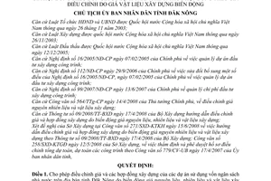 Quyết định 646/QĐ-UBND điều chỉnh giá hình thức giá hợp đồng trọn gói