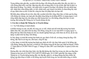 Chỉ thị 04/2008/CT-BTTTT quản lý phát triển hạ tầng viễn thông