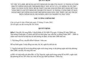 Quyết định 602/QĐ-TT bổ sung Quyết định 201/QĐ-TTg