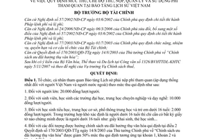 Quyết định 31/2008/QĐ-BTC quy định mức thu, chế độ thu, nộp, quản lý và sử dụng phí tham quan tại bảo tàng lịch sử Việt Nam