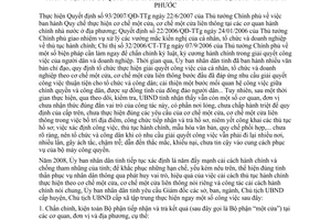 Chỉ thị 15/2008/CT-UBND cơ chế một cửa một cửa liên thông Bình Phước