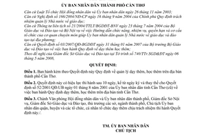 Quyết định 53/2008/QĐ-UBND  quản lý dạy thêm học thêm