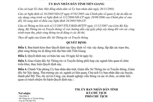 Quyết định 19/2008/QĐ-UBNDQuy định xây dựng trạm thu phát sóng thông tin di động