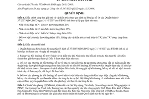 Quyết định 20/2008/QĐ-UBND tỷ lệ điều chỉnh đơn giá nhà vật kiến trúc Bình Định