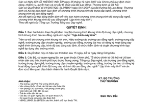 Quyết định 55/2008/QĐ-BLĐTBXH chương trình khung trình độ trung cấp nghề,cao đẳng nghề  “lập trình máy tính”