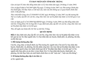 Quyết định 17/2008/QĐ-UBND mức phụ cấp cán bộ công chức làm tiếp nhận trả kết quả Sóc Trăng