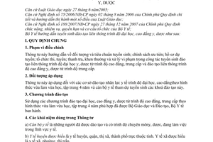 Thông tư 06/2008/TT-BYT tuyển sinh đào tạo liên thông trình độ đại học, cao đẳng y, dược