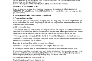 Thông tư liên tịch  65/2008/TTLT-BNN-BTC  nguyên tắc và phương pháp xác định giá các loại rừng