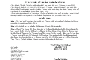 Quyết định 43/2008/QĐ-UBNDChương trình hỗ trợ chuyển dịch cơ cấu kinh tế ngành Du lịch giai đoạn 2006 - 2010