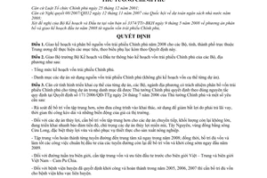 Quyết định 637/QĐ-TTg giao kế hoạch năm 2008 và phân bổ nguồn vốn trái phiếu Chính phủ cho các bộ và địa phương