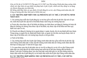 Thông tư 06/2008/TT-BCA-C11 hướng dẫn lệ phí đăng ký cư trú, cấp chứng minh nhân dân