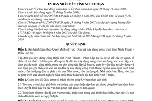 Quyết định 137/QĐ-UBND  công bố Đơn giá xây dựng công trình