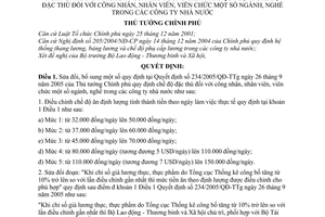 Quyết định 72/2008/QĐ-TTg chế độ đặc thù đối với công nhân, nhân viên, viên chức một số ngành, nghề trong các công ty nhà nước