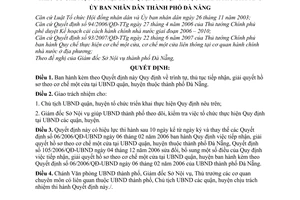 Quyết định 32/2008/QĐ-UBND trình tự, thủ tục tiếp nhận, giải quyết hồ sơ theo cơ chế một cửa tại UBND quận, huyện