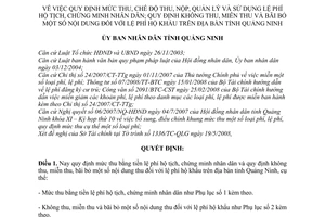 Quyết định 1692/2008/QĐ-UBND mức thu chế độ thu nộp quản lý sử dụng