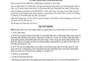 Quyết định 33/2008/QĐ-UBND vị trí chức năng nhiệm vụ quyền hạn Sở Y tế Hải Dương