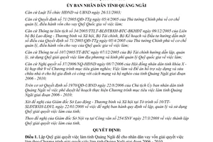 Quyết định 107/2008/QĐ-UBND quản lý sử dụng Quỹ Giải quyết việc làm Quảng Ngãi