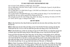 Quyết định 29/2008/QĐ-UBND định mức dự toán chăn nuôi động vật tại vườn thú Hà Nội