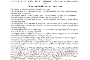 Quyết định 30/2008/QĐ-UBND định mức dự toán thu gom, vận chuyển và xử lý chôn lấp rác thải đô thị