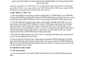 Kế hoạch 45/KH-UBND triển khai thực hiện NĐ 13/2008/NĐ-CP 14/2008/NĐ-CP tổ chức cơ quan chuyên môn UBND